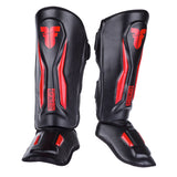Fighter Shinguards Thai Ergo - Schwarz/Rot, FSG -004BR