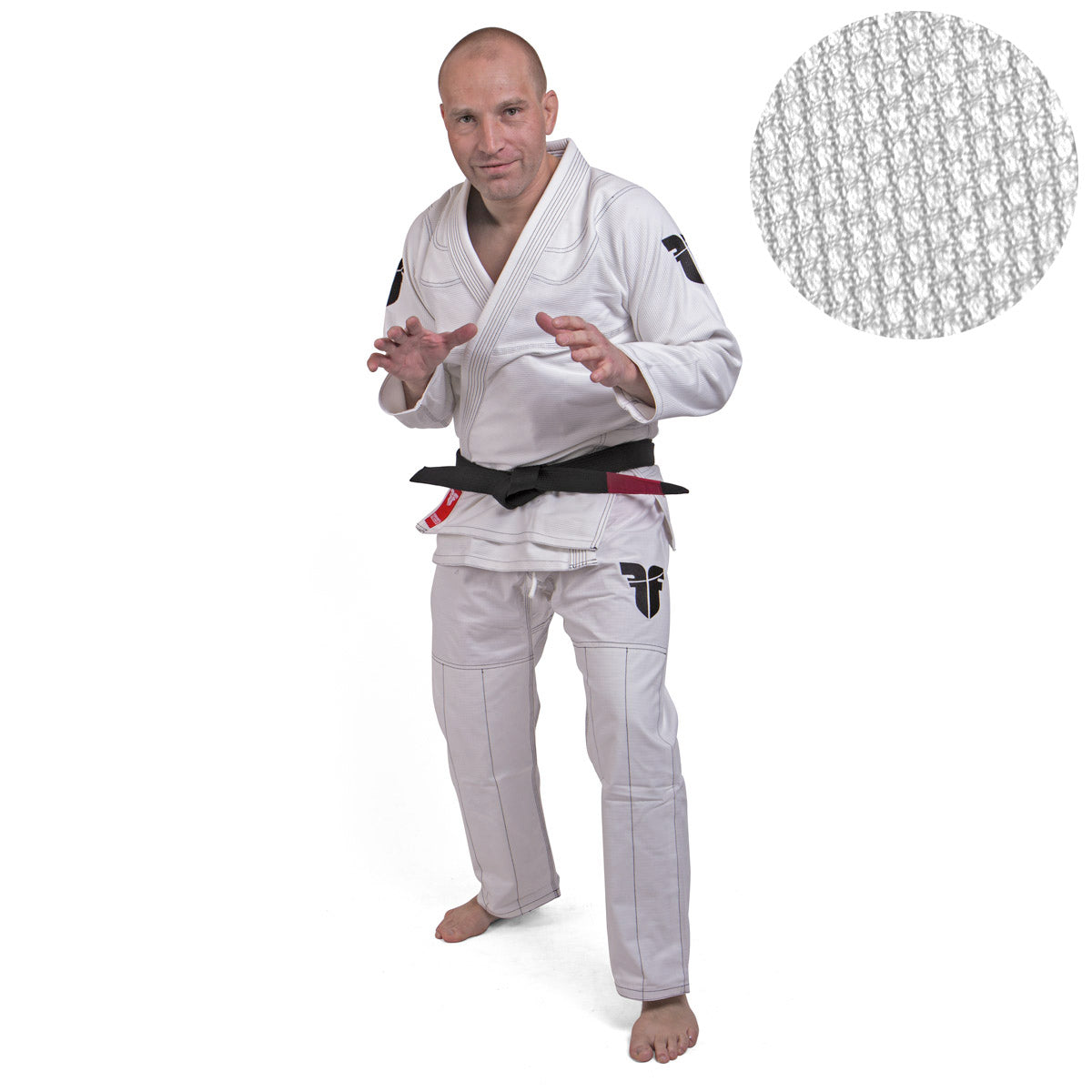 Fighter BJJ Kimono Rice Straw - White, BJJBW -08
