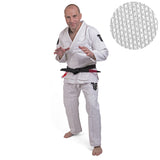 Fighter BJJ Kimono Rice Straw - White, BJJBW -08
