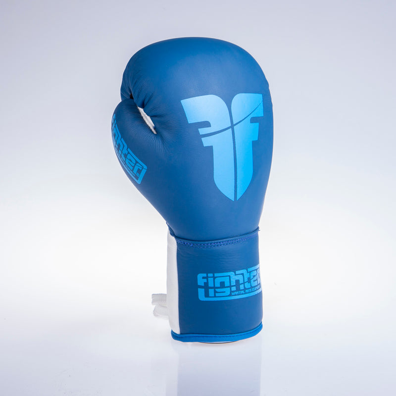 Fighter Boxing Gloves Competition Pro - light blue/white, FBG-004BL