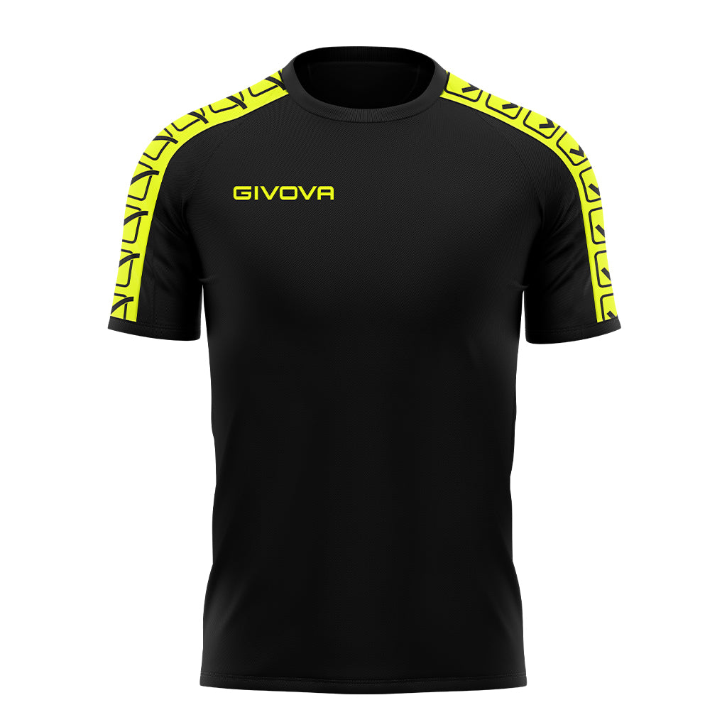 Camiseta de línea de banda Givova - Negro/Amarillo