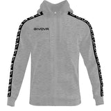 Línea de banda de sudadera con capucha de Givova - Gray, ba10gre