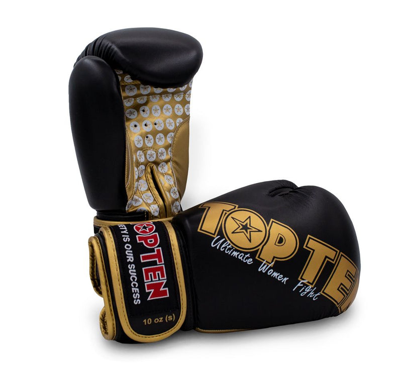 Boxing gloves Top Ten Women Fight - black/gold, 2242-92