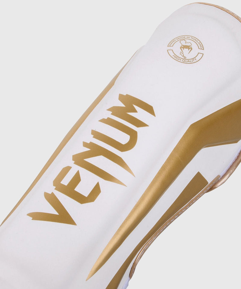 Venum ELITE Shin Guards - white/gold