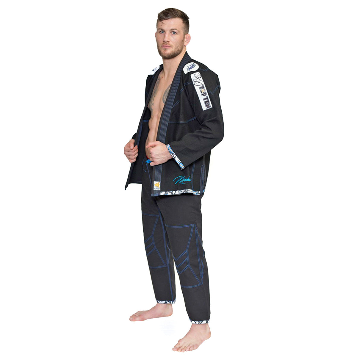 Top Ten Brasileño Jiu Jitsu Uniforme Mohicans - Negro, 15123-9