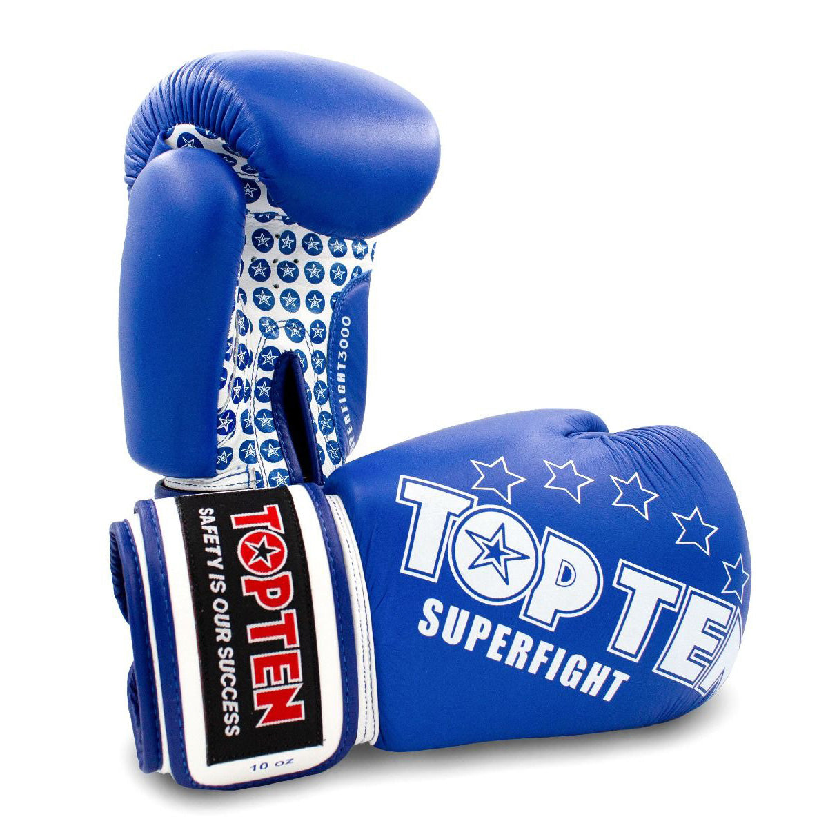 Top Ten Guantes de boxeo Estrellas de Superfight - Azul/Blanco, 20411-6