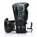 Booster x Fairtex Boxing Gloves FXB V2 - black/white, FXB-BG-V2-BK/WH