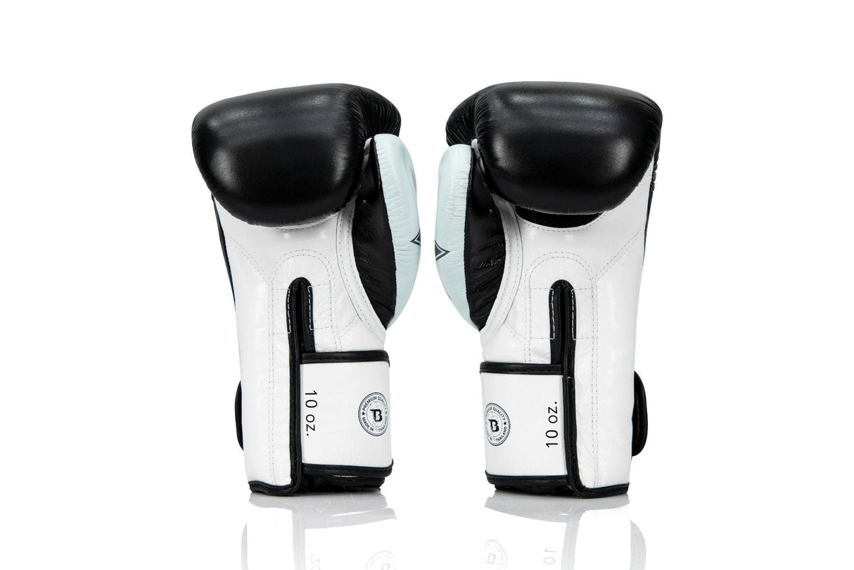 Booster x Fairtex Boxing Gloves FXB V2 - black/white, FXB-BG-V2-BK/WH