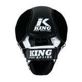 King Pro Boxing Mitts - Black/White, KPB/FM Revo 2