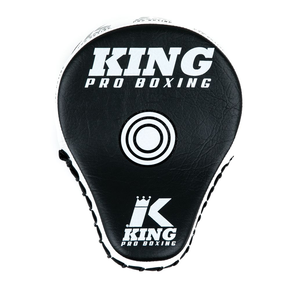 King Pro Boxing Mitts - Black/White, KPB/FM Revo 2