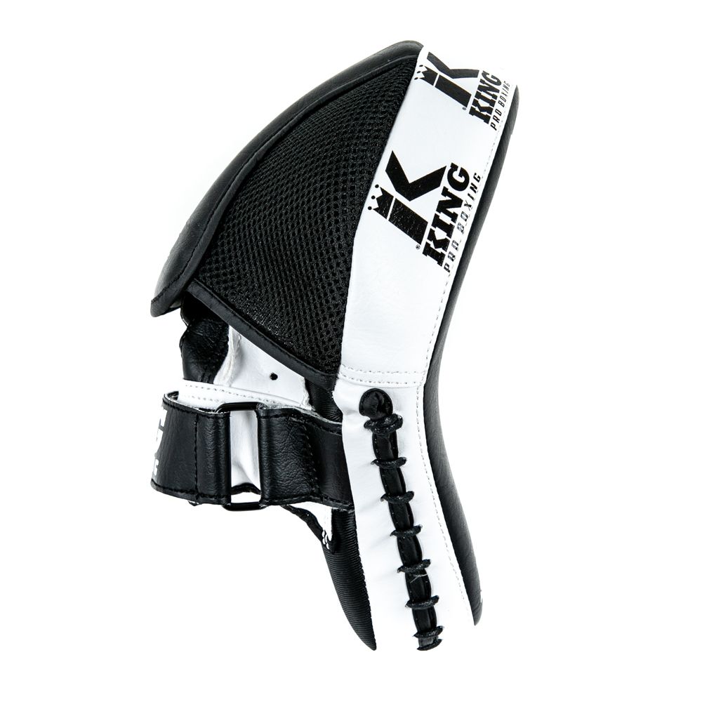 King Pro Boxing Mitts - Black/White, KPB/FM Revo 2