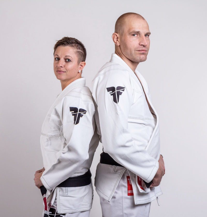 Fighter BJJ Kimono Rice Straw - white, BJJBW-08