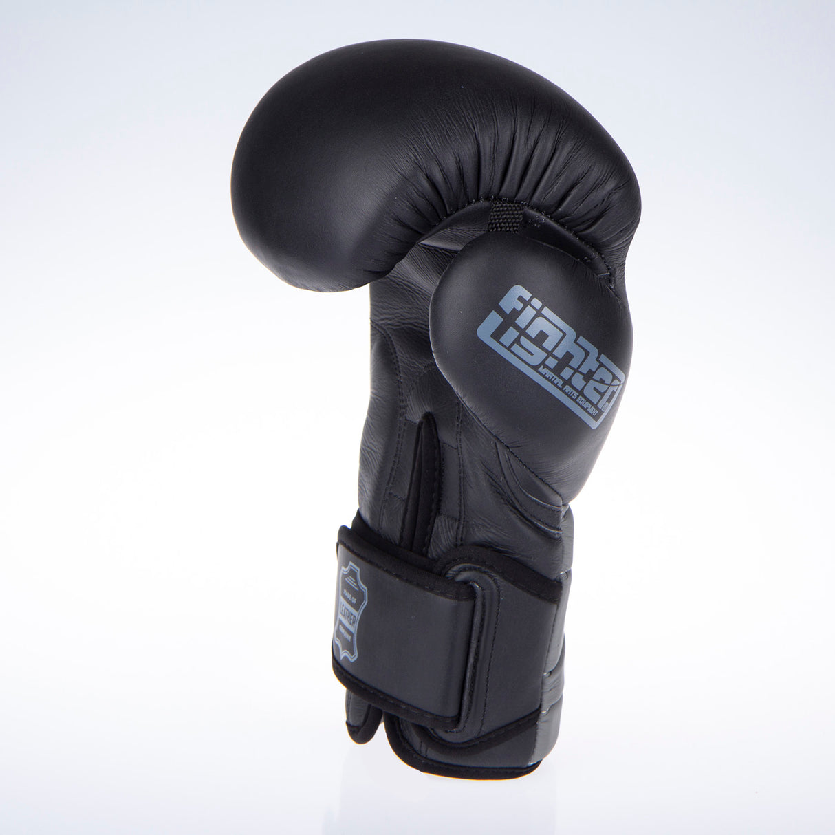 Fighter Boxing Gloves Sparring - black/gray, FBG-002-BG
