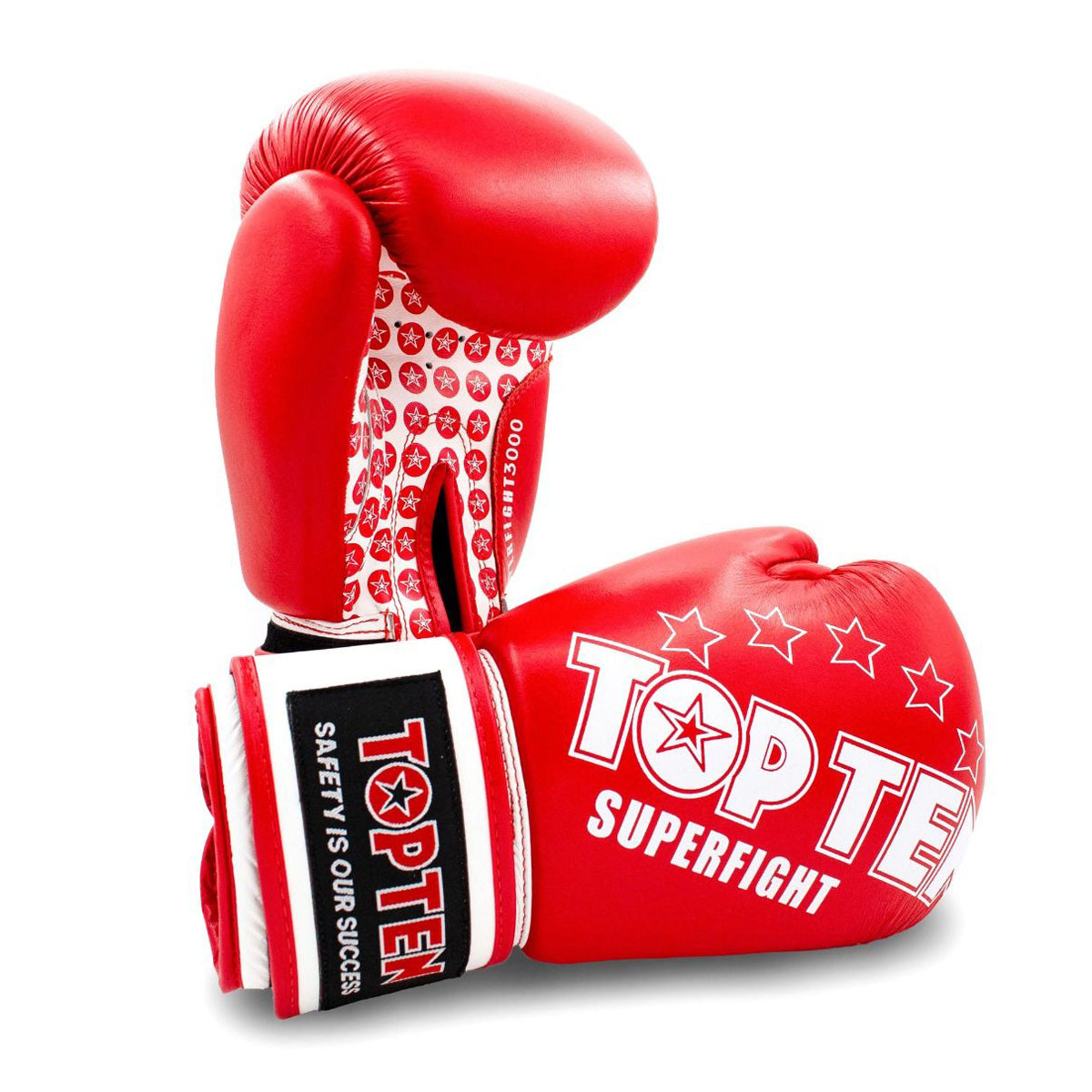 TOP TEN Boxhandschuhe Superfight Stars – rot/weiß, 20411-4