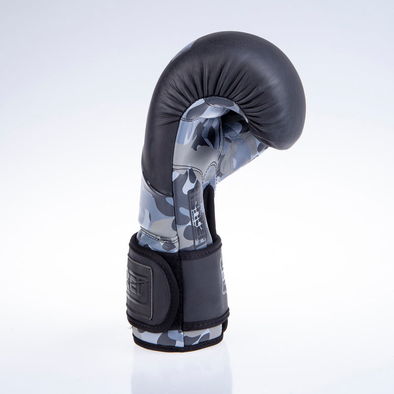 Fighter Boxing Gloves SPLIT- gray camo/black, FBG-001C