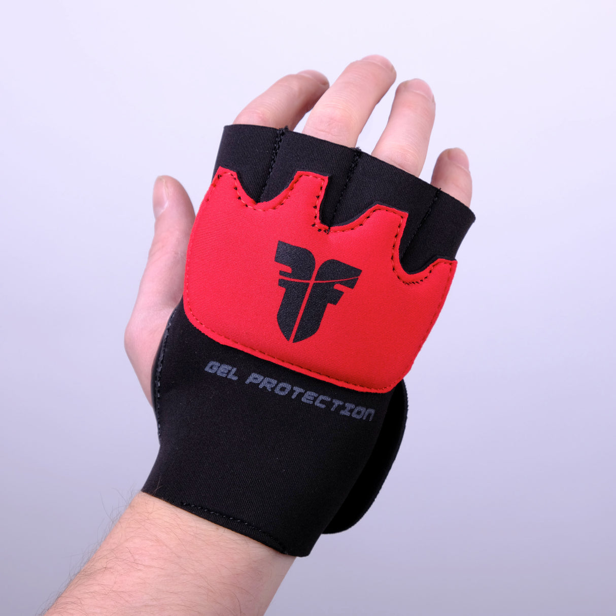 Fighter Strap Gel Handbandagen - schwarz/rot, FGW-001BR