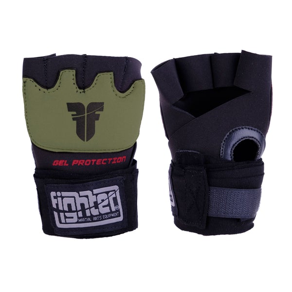 mma handschuhe bandagen Fighter Gel Handbandagen – schwarz/khaki, FGWN-001BK – Fighters Europe