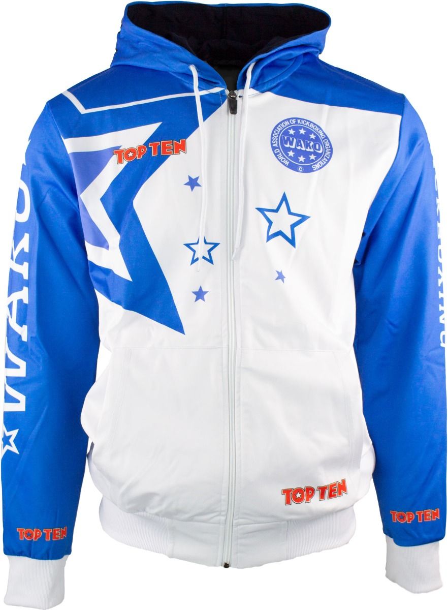 Hoody TOP TEN WAKO - white/blue, 19321-16