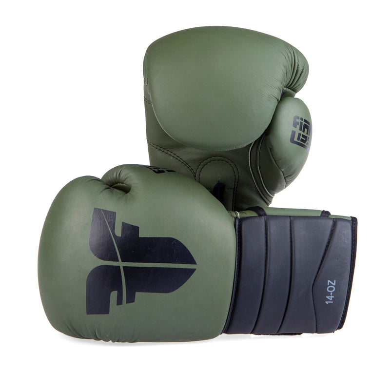 Fighter Boxing Gloves Sparring - matt khaki/black, FBG-002KB