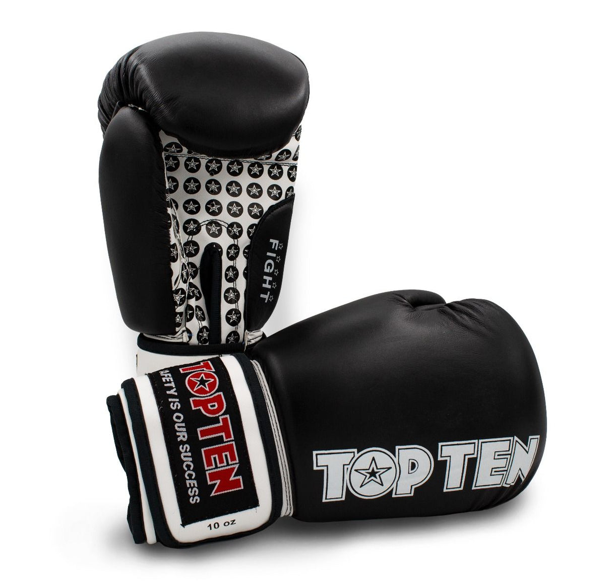Boxhandschuhe TOP TEN Fight – schwarz/weiß, 20661-90