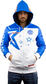 Hoody TOP TEN WAKO - white/blue, 19321-16
