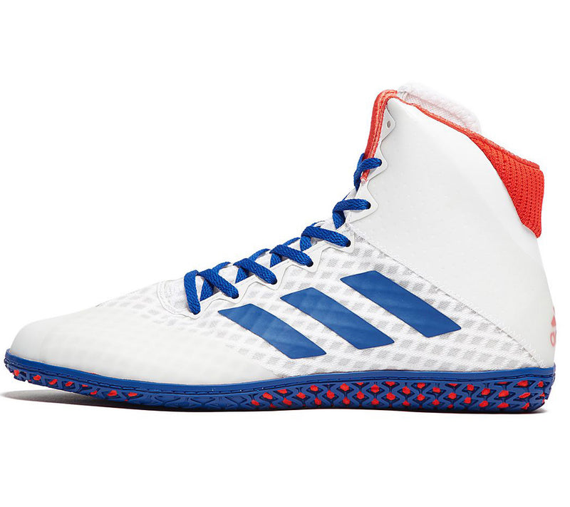 Adidas Wrestling Shoes Mat Wizard 4. - white/blue/red, BC0533