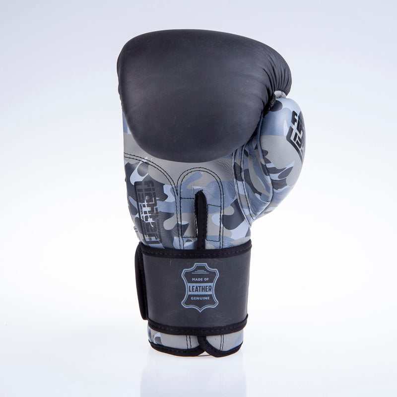 Fighter Boxing Gloves SPLIT- gray camo/black, FBG-001C
