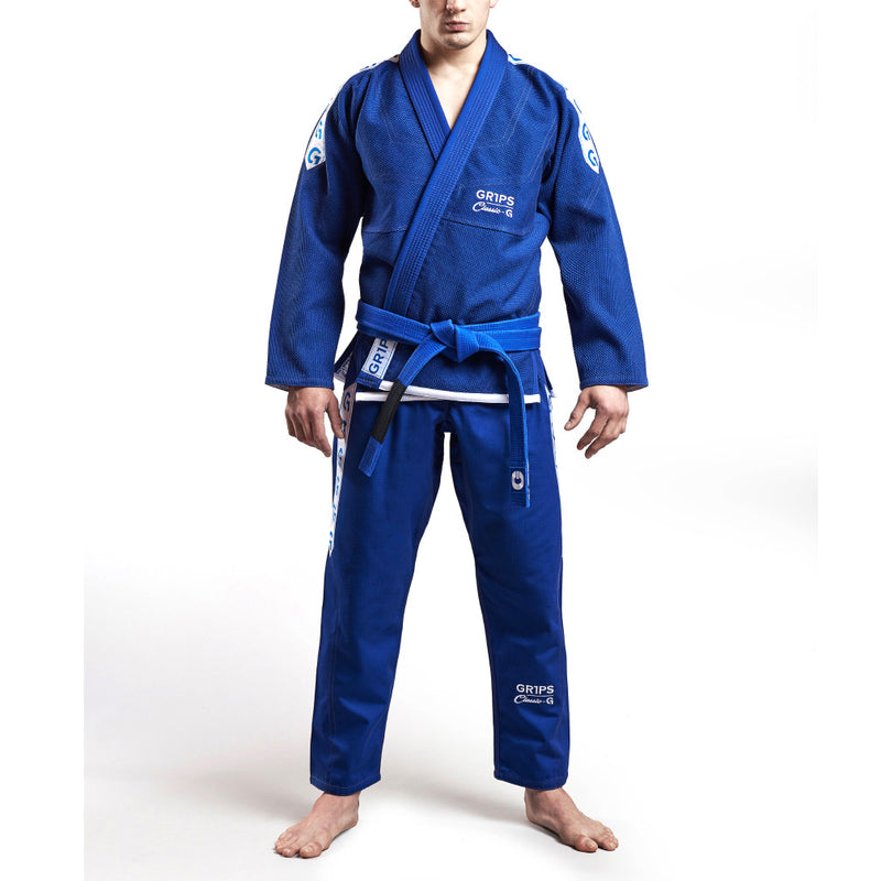 Grips Classic Logo BJJ Kimono - blue/white, G10124-BLUWHT