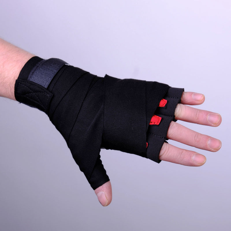 Fighter Gel Handwraps - black/red, FGWN-001BR