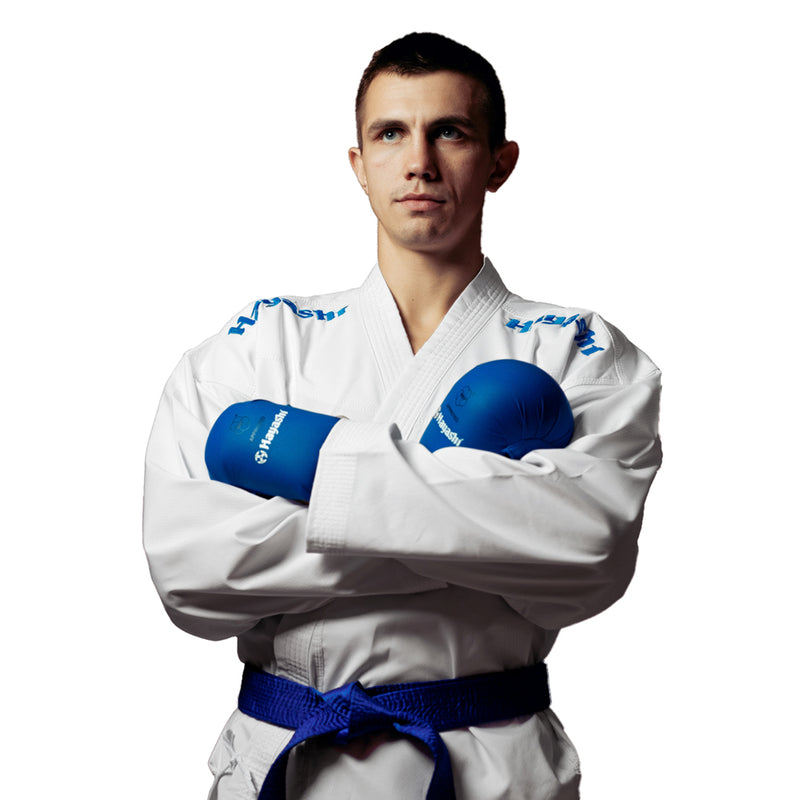 Hayashi Kumite Kimono Flexz WKF Approved - White/Blue, 043-16