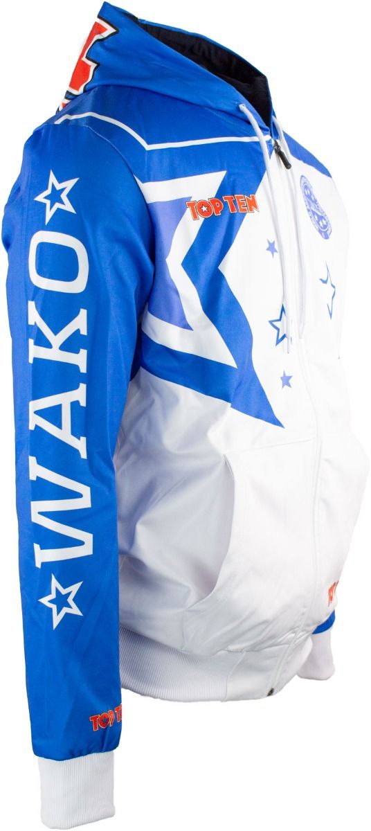 Hoody TOP TEN WAKO - white/blue, 19321-16