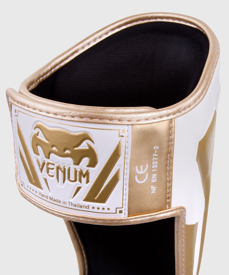 Venum ELITE Shin Guards - white/gold