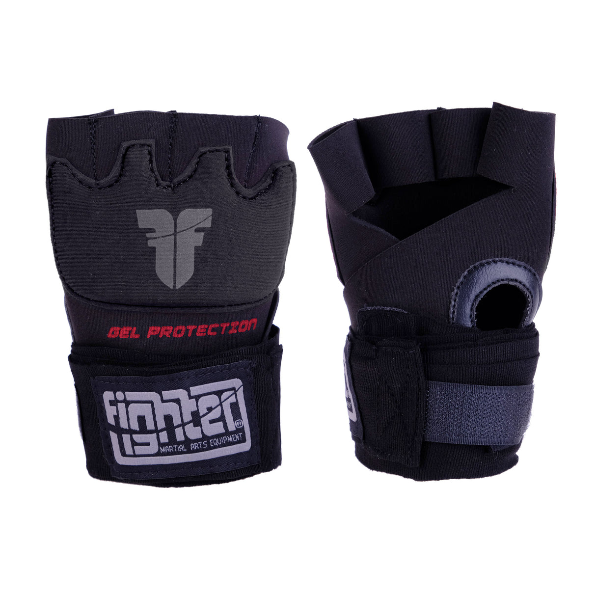 Fighter Strap Gel Handbandagen - schwarz, FGW-001BB