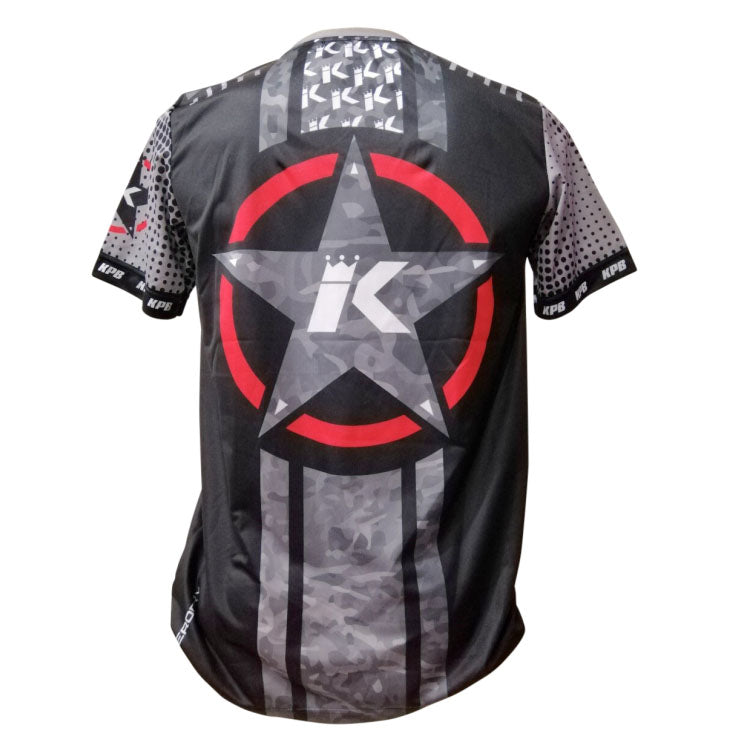 King ProBoxing Training T-shirt Star Vintage Stone - black/grey, TTEE01-BLK/GRY