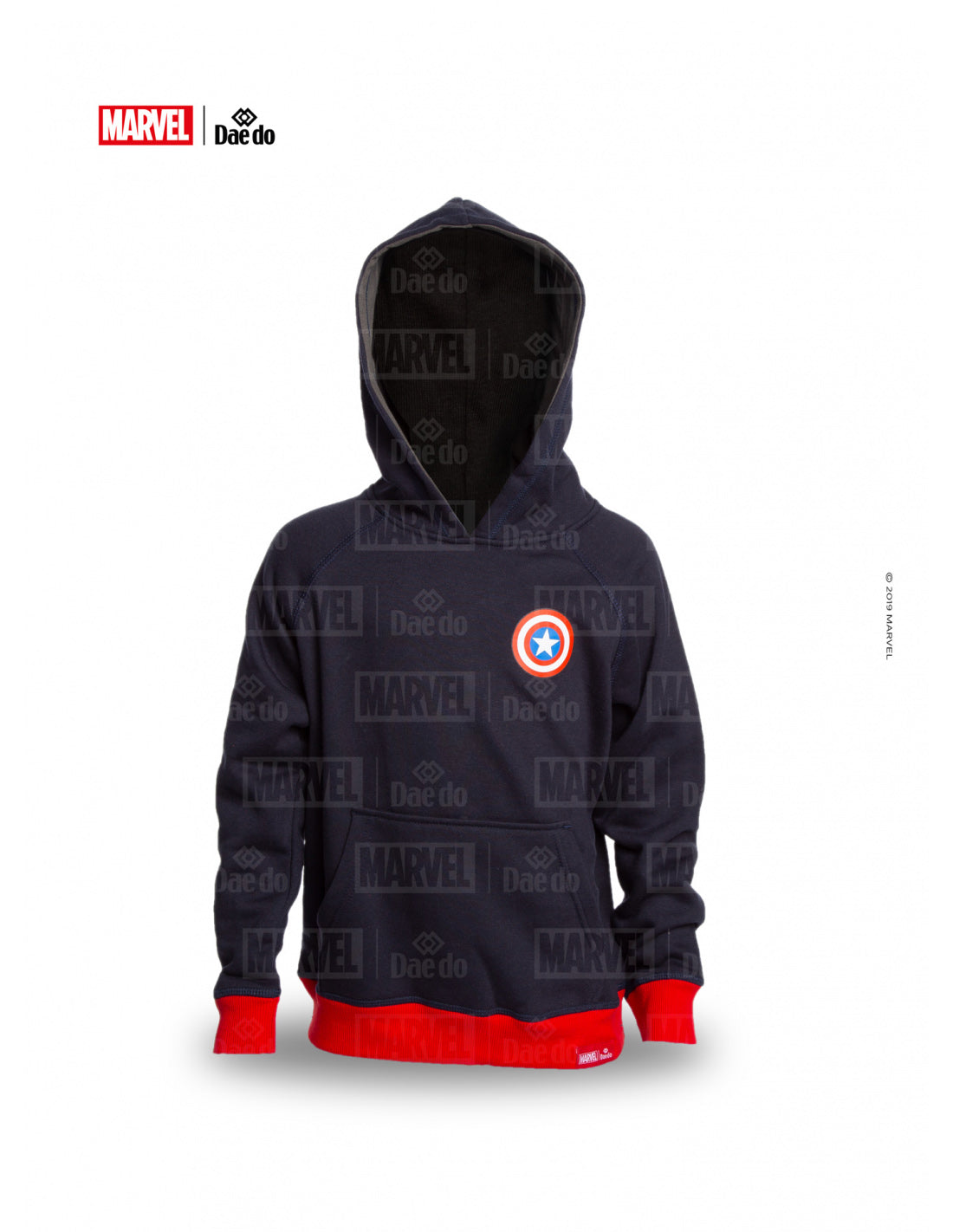 Sweat à capuche Daedo Captain America - noir, MARV50322