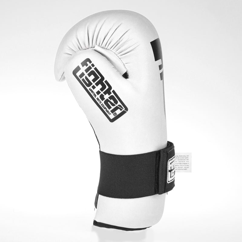 Fighter Open Gloves Strap - white, FOG-001W