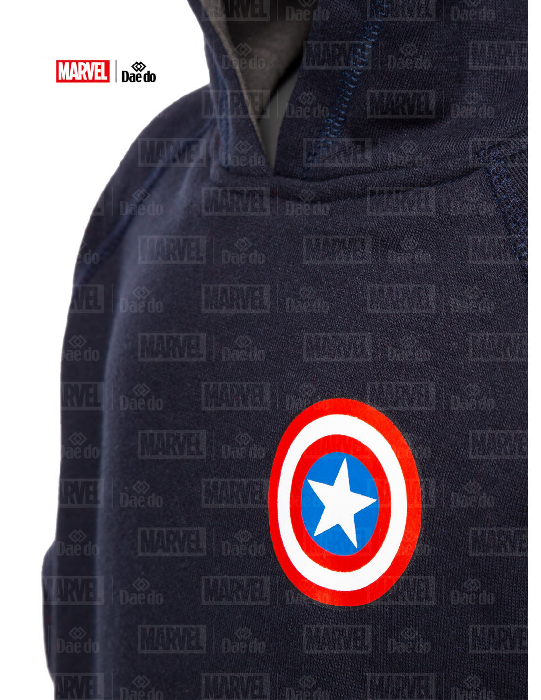 Sweat à capuche Daedo Captain America - noir, MARV50322