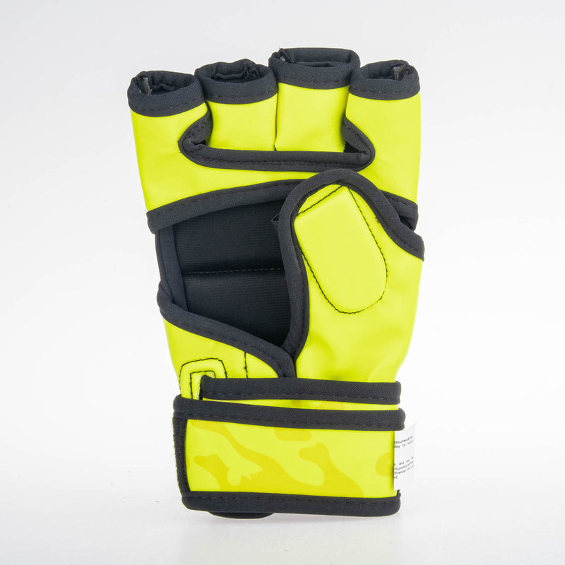 Fighter MMA Gloves Competition - neon yellow camo, FMG-002CNY