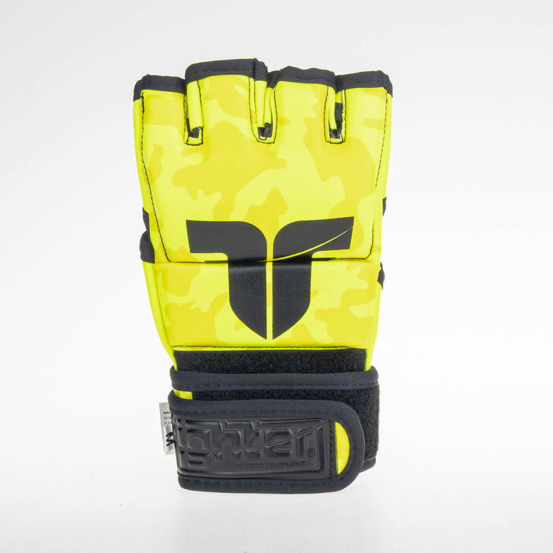Fighter MMA Gloves Competition - neon yellow camo, FMG-002CNY