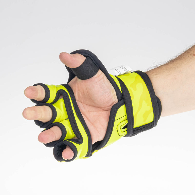 Fighter MMA Gloves Competition - neon yellow camo, FMG-002CNY