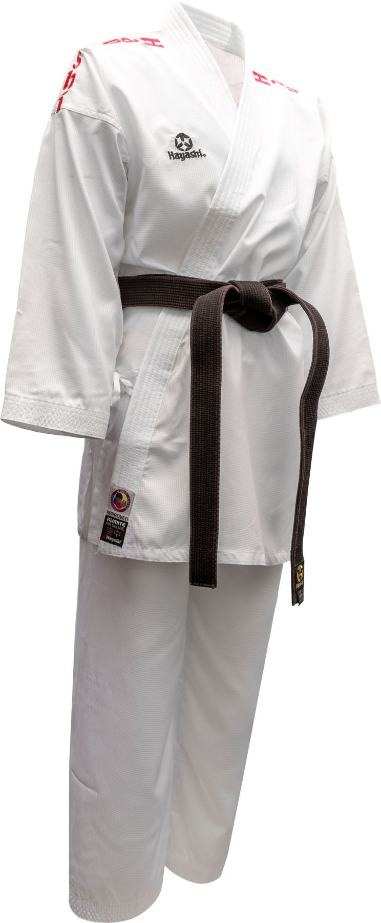 Hayashi kumite kimono AirDeluxe - WKF approved, white/red, 0474-11