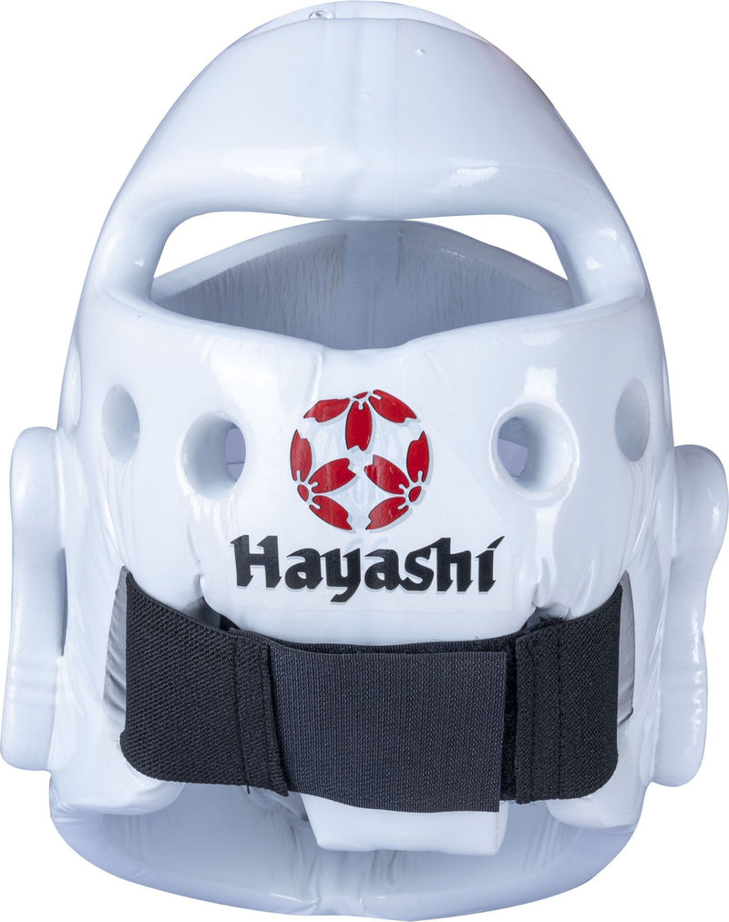 Hayashi Headguard WKF With Mask - white