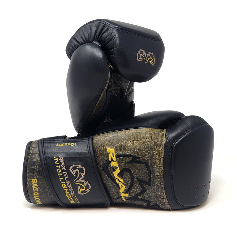 Rival Boxing Gloves - black/croc skin, RFX-G-IS-2.0-CRS