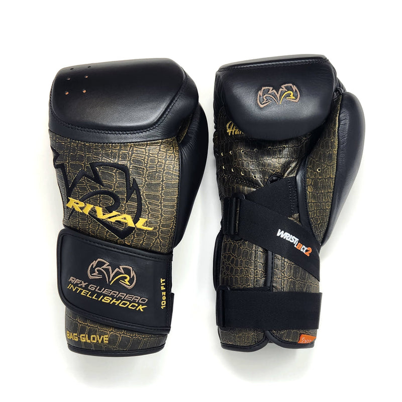 Rival Boxing Gloves - black/croc skin, RFX-G-IS-2.0-CRS