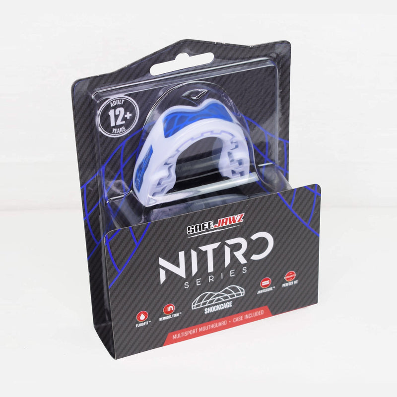 SAFEJAWZ Nitro mouthguard - white/blue