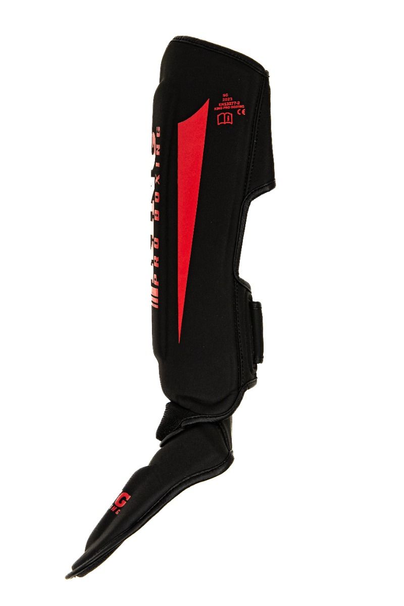 King Pro Boxing Schienbeinschoner Revo 8 - schwarz/rot, KPB/SG REVO 8