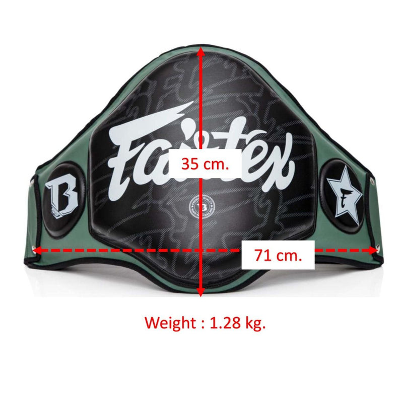 Booster x Fairtex Belly Pad , black/white, FXB-BP-BK