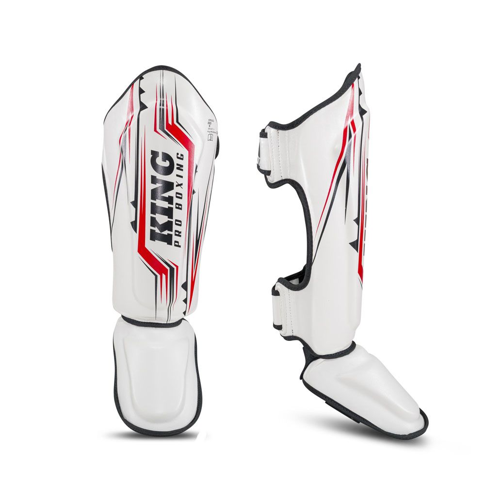 King Pro Protège-tibias de boxe Spartan 2 - blanc, KPB/SG SPARTAN 2