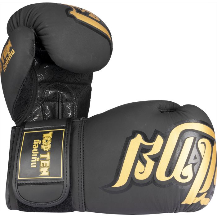 Top Ten Boxing Gloves "Nong Han"- black/gold, 20195-92