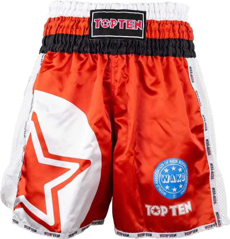 TOP TEN shorts WAKO Star - red/white